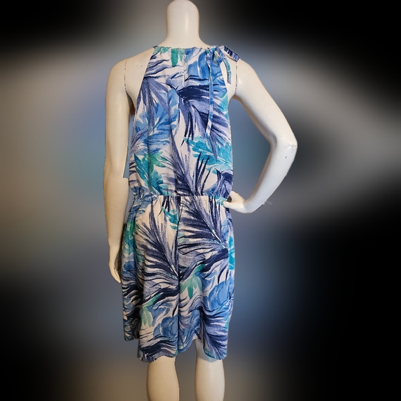 💛 48. Lauren Ralph Lauren Size 6 Tie Neck Romper - Picture 2 of 3